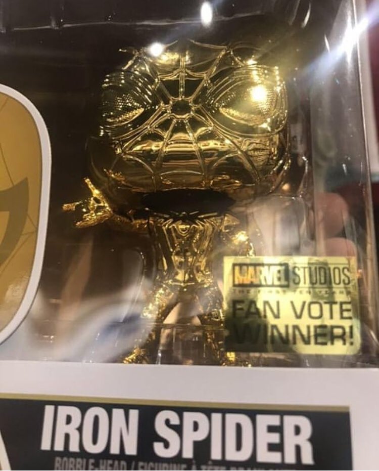 gold chrome spiderman pop