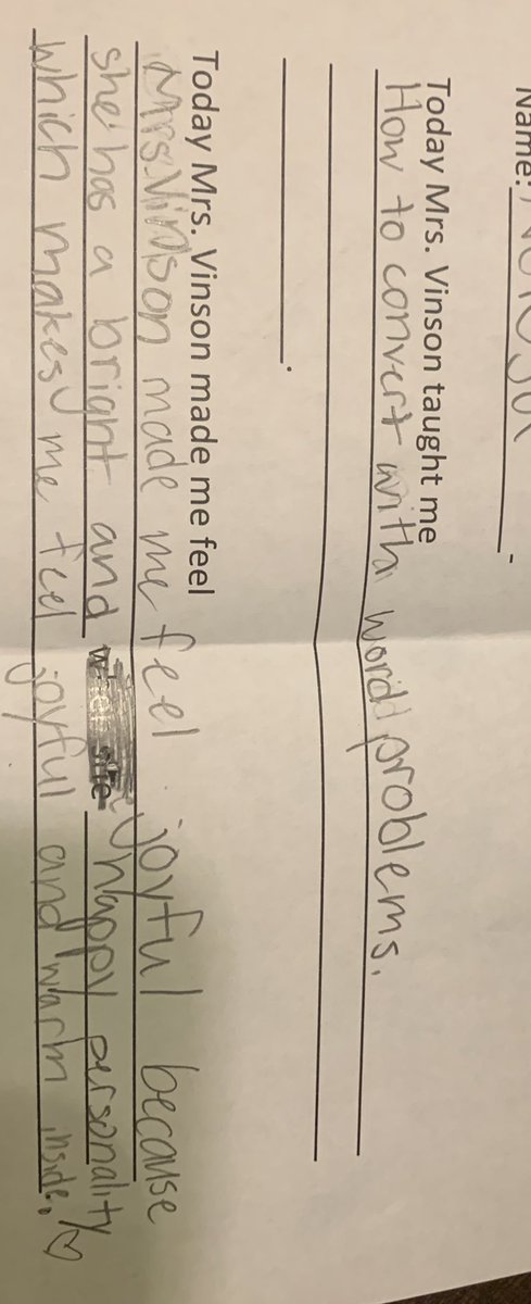 As teachers, we are accustomed to giving a quick check/ticket out. However, how often do we ask students how we made them feel? #morethandata #allkids #bhegameon
