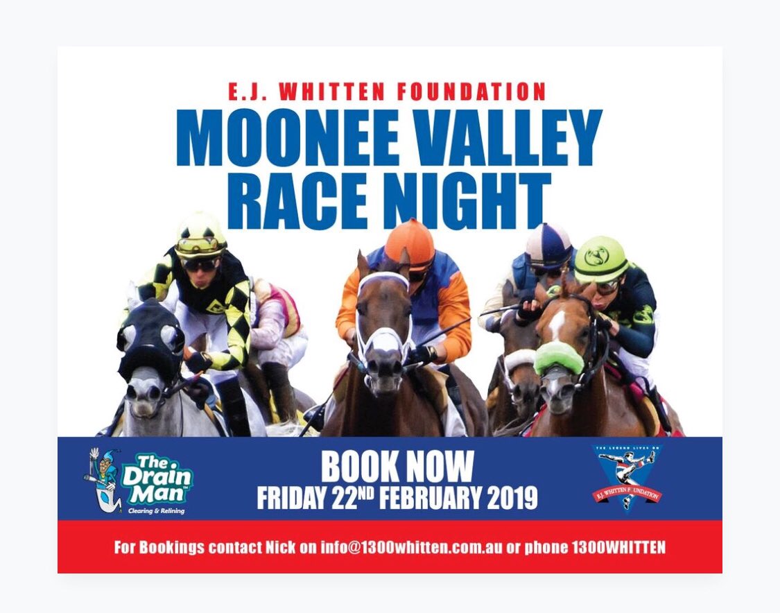 Happy 2019, Join us for our first big event; A summer night of racing at the Valley.  Friday 22 Feb 2019 bit.ly/2T9HOnR or Call 1300WHITTEN for details #mooneevalleyracecourse #ejwhitten #TimeToTest #Summer2019
