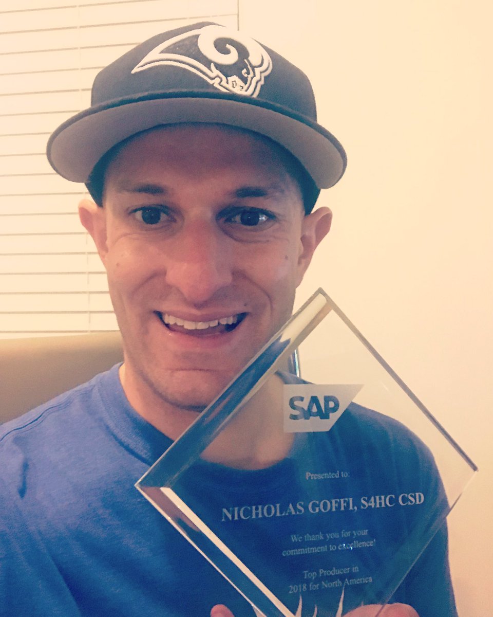 Shout out to Nick Goffi, S4HC CSD of the Year, NA 2018! #DigitalCoreCloud