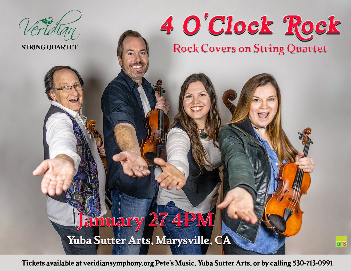 Our Rock'N show is coming your way this Sunday! Don't miss this hit concert! At @YubaSutterArts #classicalrock #livemusic #Yubasutter #rockcovers