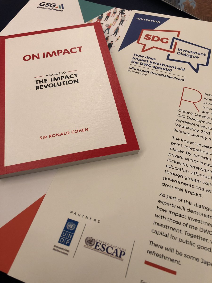 As @G20japan2019 Presidency begins, @UNESCAP honoured to be partnering with @MofaJapan_en, @GSGimpinv & @UNDP to build on #G20 communique to support #impinv & #inclusivebusiness for sustainable growth. #innovativefinancing