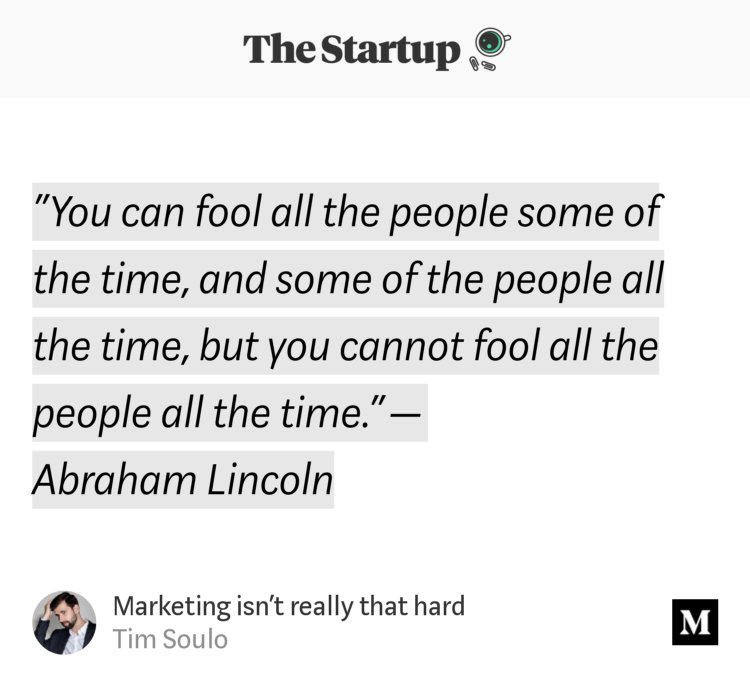 "Marketing isn't really that hard" - <a href="/timsoulo/">Tim Soulo 🇺🇦</a> link.medium.com/LyaygFkIHT