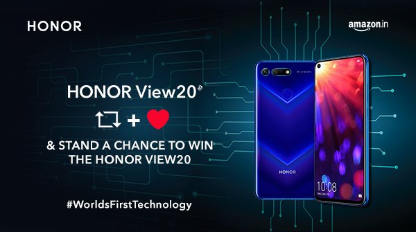 Like to get your hands on the stunner #HONORView20 with #WordsFirstTechnology for some great exclusive updates? 
We’re giving you a golden chance! 
❤ + RT to know before the world and one lucky winner will get a chance to own the all-new #HONORView20! 
Get tweeting #HONOR fans!