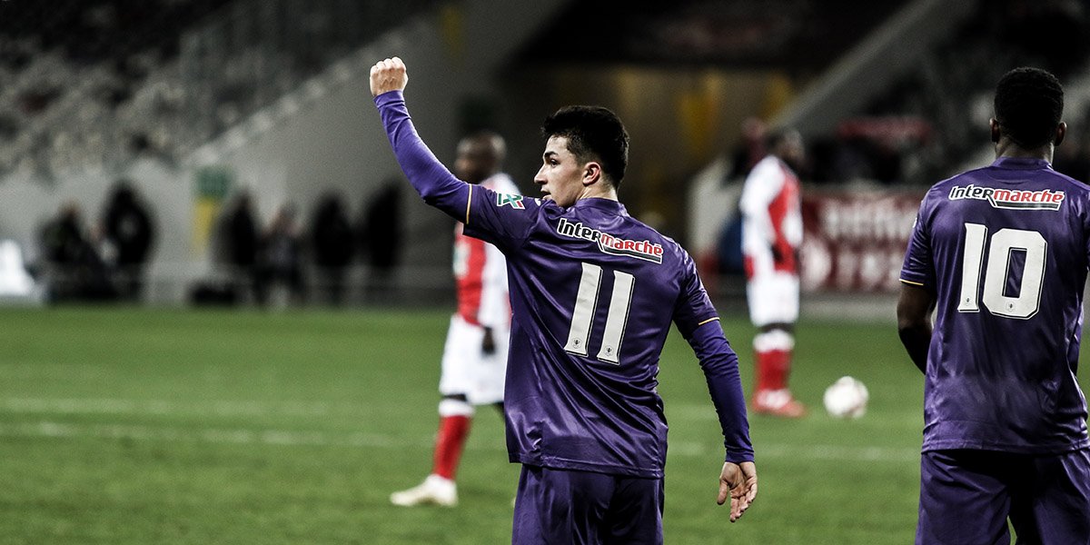 Manu García celebra su tanto contra el Reims en la Coupe de France (Foto: TFC).