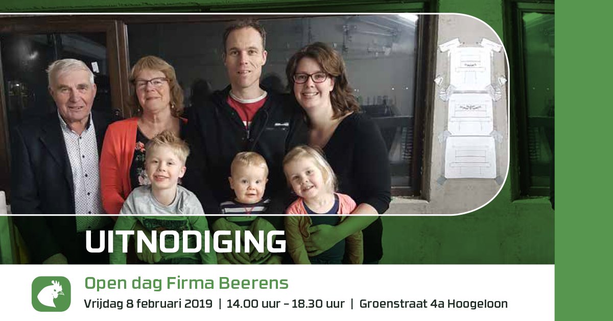 VoergroepZuid's tweet photo. Op vrijdag 8 februari ben je van harte welkom bij de familie Beerens in Hoogeloon. Je kunt de nieuwe pluimveestal bezichtigen die plaats biedt aan 17.000 vleeskuikenmoederdieren + 9% hanen. De stal die voldoet aan de maatlat duurzame veehouderij. Meer... https://t.co/OUfPGGa97b https://t.co/Ck6HGnXDx6