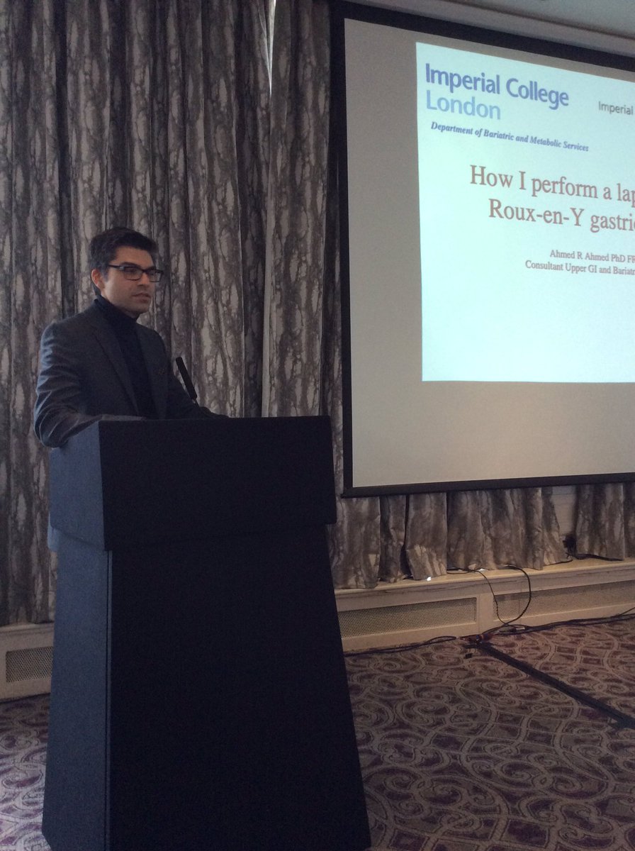 Mpmok's tweet photo. Ahmed Ahmed - “why I choose roux en y gastric bypass: less risk of nutritional issues / good weight loss”. Mechanism of action includes impact on gut hormones #BOMSS2019 https://t.co/rgEjrnDIaD
