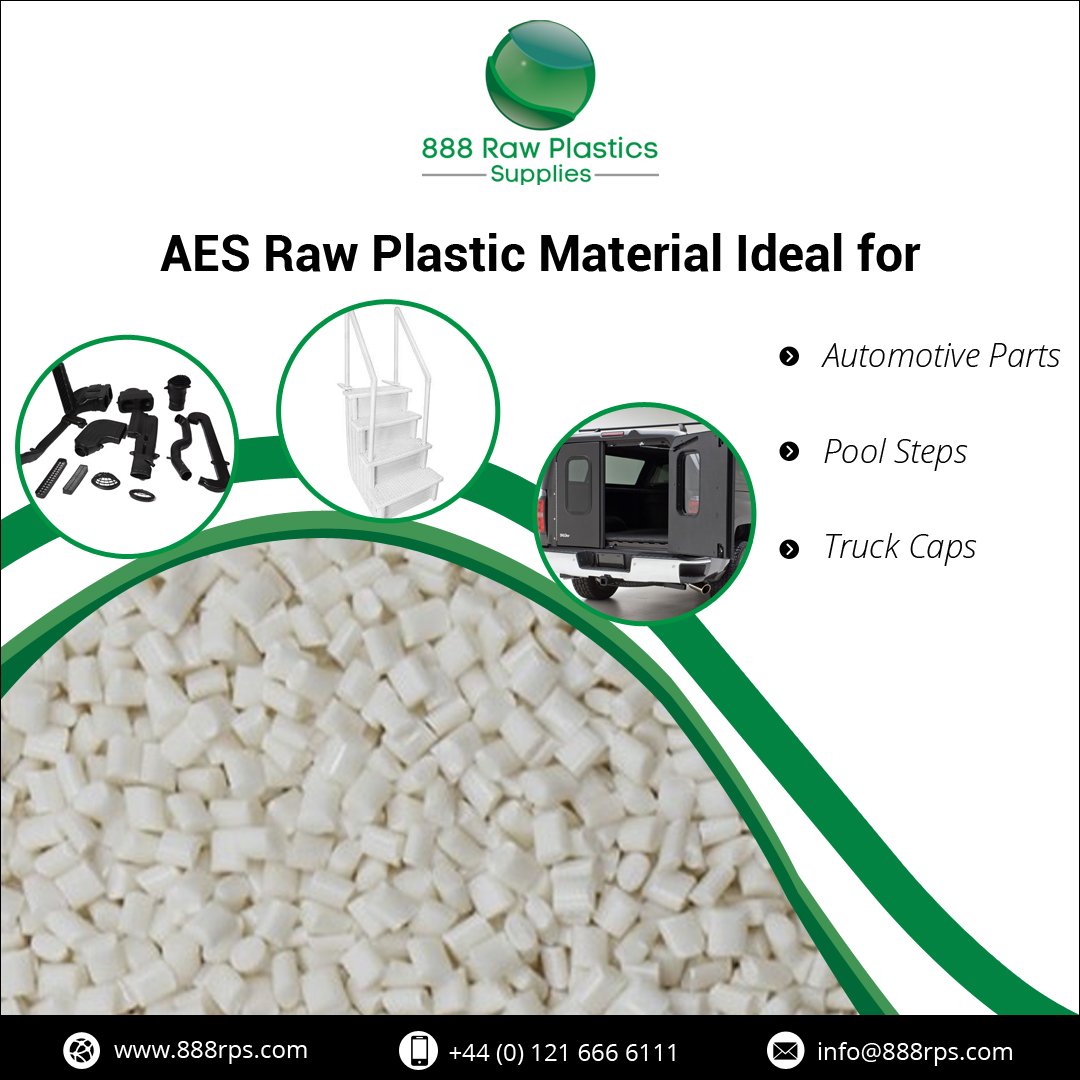 888RawPlastic's tweet photo. AES i.e. #AcrylonitrileEthyleneStyrenes are opaque and amorphous terpolymers that offers good weather ability &amp; UV protection. Visit - https://t.co/YmjwQNaN3I https://t.co/9MFBmrXyZ1