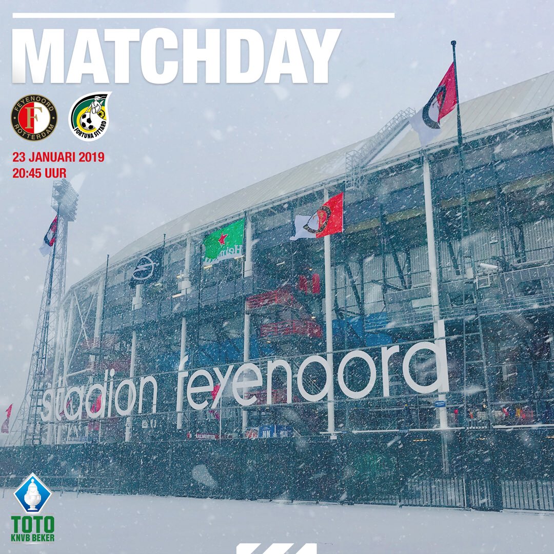 Zonsverduistering in de tussentijd Berekening Feyenoord Rotterdam on Twitter: "Matchday! 🌨 ⚽️ Feyenoord - Fortuna  Sittard 🏆 Kwartfinale #TOTOKNVBBeker 🏟 De Kuip, 20:45 uur #feyfor  https://t.co/92WR9znpkI" / Twitter