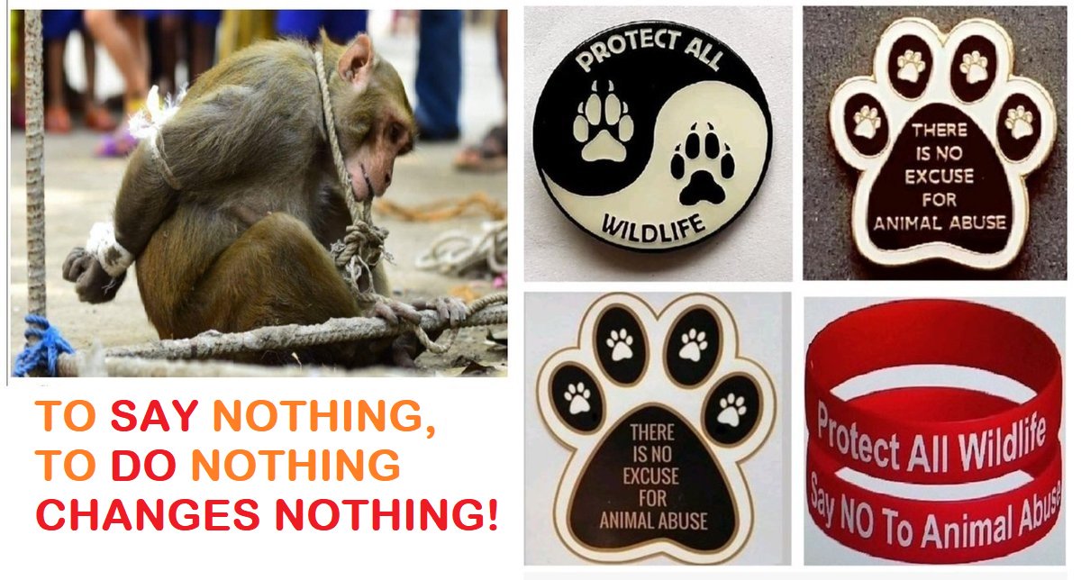 To Say Nothing, To Do Nothing, Changes NOTHING!

Let EVERYONE know that you fight for #AnimalRights with a 'PROTECT ALL WILDLIFE' Badge, Car Sticker, Wristband or Conservation Pack available at ebid.net/uk/stores/Prot…

There is NO excuse for #AnimalAbuse or #AnimalCruelty EVER!!
