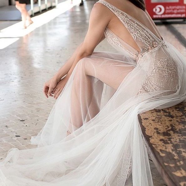 barely there wedding dress