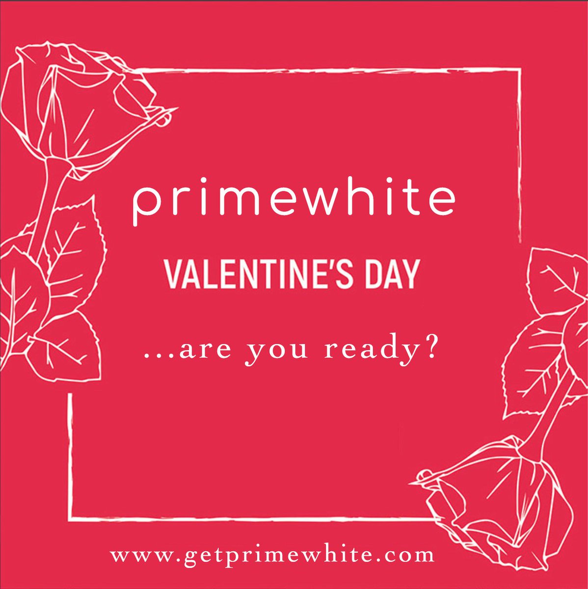 Are you ready this valentines day? Both men and women are attracted to a pearly white smile according to a study in the Plos One journal (journals.plos.org/plosone/articl…). #getprimewhite #whiteteeth #teethwhitening #valentinesday