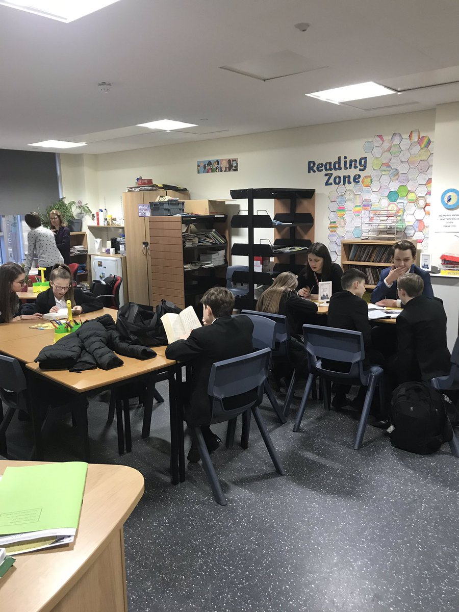 Peered reading in The Hive. Year 7 are reading really well with our year 13 volunteers #success #persevere