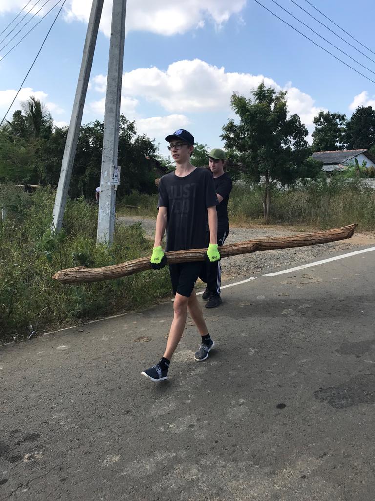 HambanthotaWWW's tweet photo. Gathering the wood for our fencing project. https://t.co/GbWx2nbObz