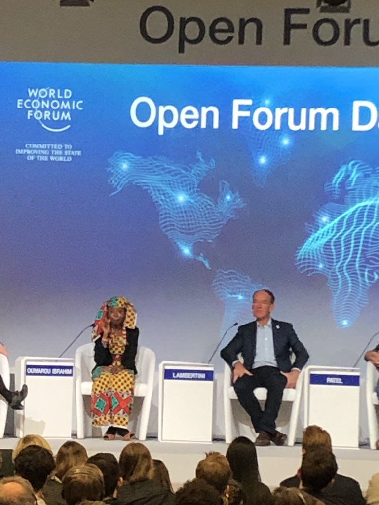 Protecting our life. Protecting our livelihood. Protecting our nature. 80% nature protected by indigenous people. ‘We share the same air, same water and same world’. Hindoo Ibrahim. #WEF19 #NewDealforNature