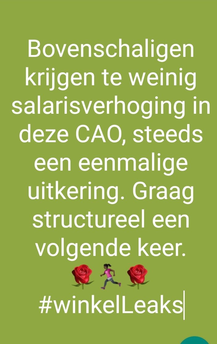 RiekKampen's tweet photo. Uit de serie #winkelLeaks opnieuw een NEE stemmer aan het woord. Lijkt wel of het niet structureel belonen van bovenschaligen een trend aan het worden is. Ligt hier een link mdt de #primarkpremie ? https://t.co/icb6lWCbux