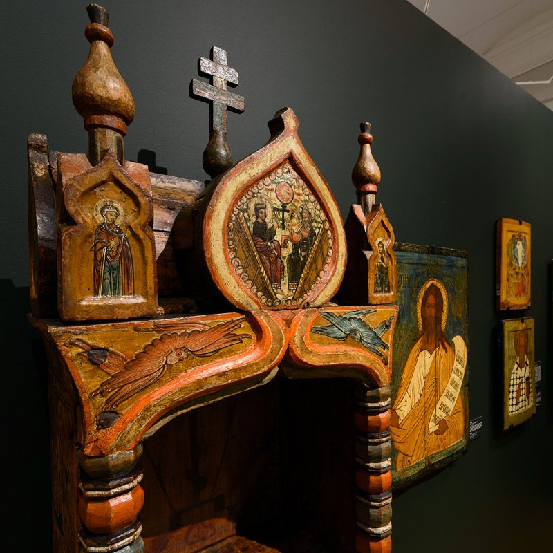 #выставкаГИМ #РусскийСевер
Походная церковь.
Русский Север. Конец XVI- начало XVII в.
Дерево; резьба, роспись, окраска, живопись.