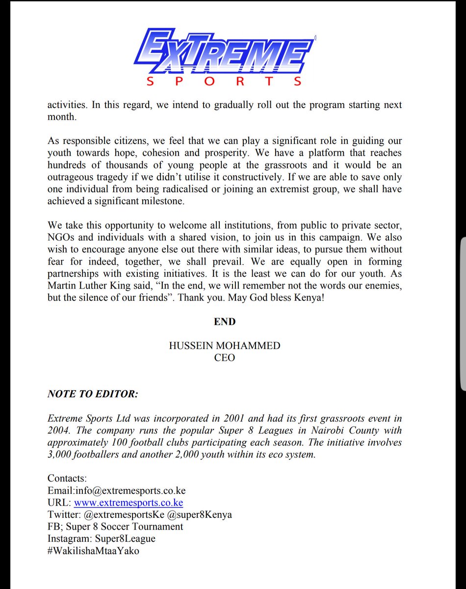 husseinmoha's tweet image. We have made a commitment to #StopRadicalization through a defined action plan. Doors are open for willing partners.