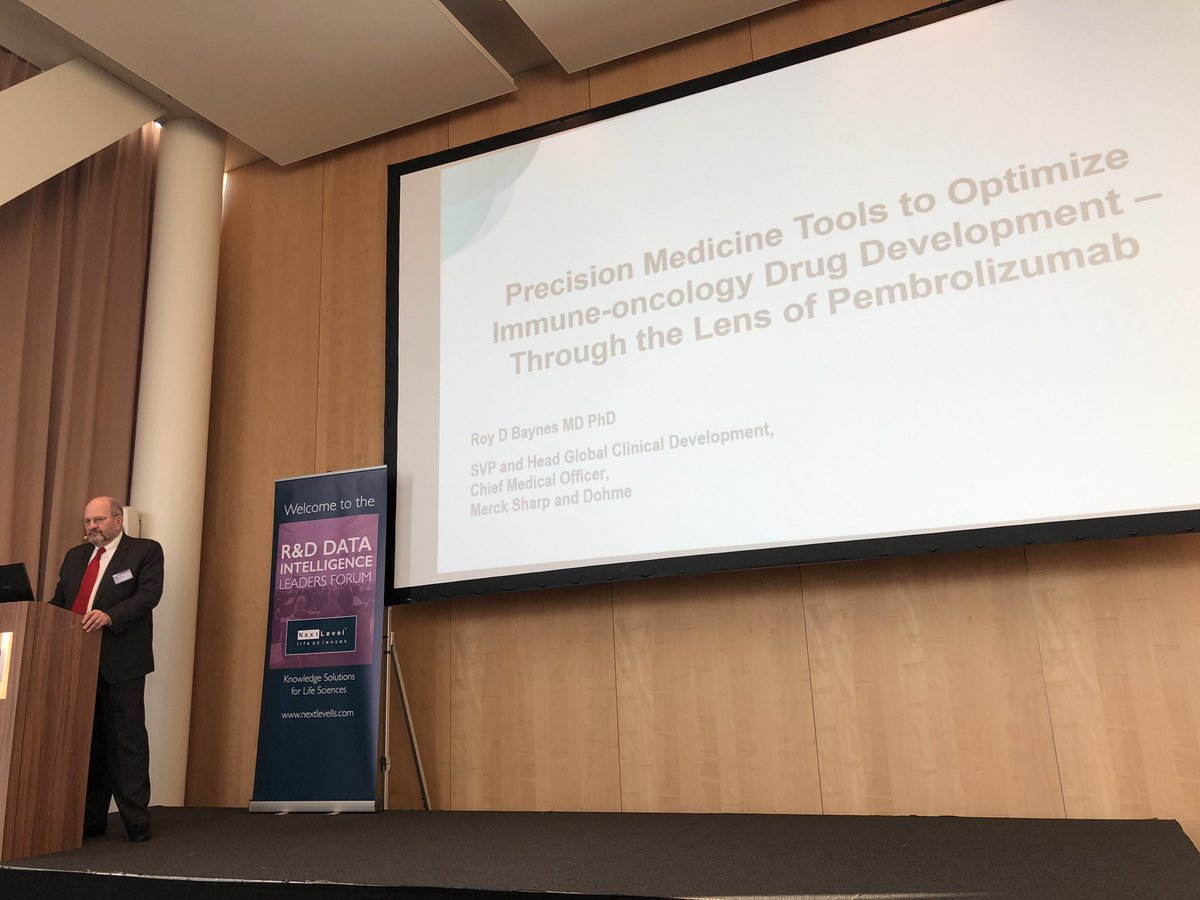 neilgomes's tweet photo. Roy Baynes, SVP &amp; Head Global Clinical Development &amp; Chief Medical Officer @Merck speaks about Precision medicine tools to optimize immune-oncology drug development at the @nextlevel_LS #LSDATA Life Science R&amp;D Data Intelligence Leaders Forum. https://t.co/0XIMGhqbp0