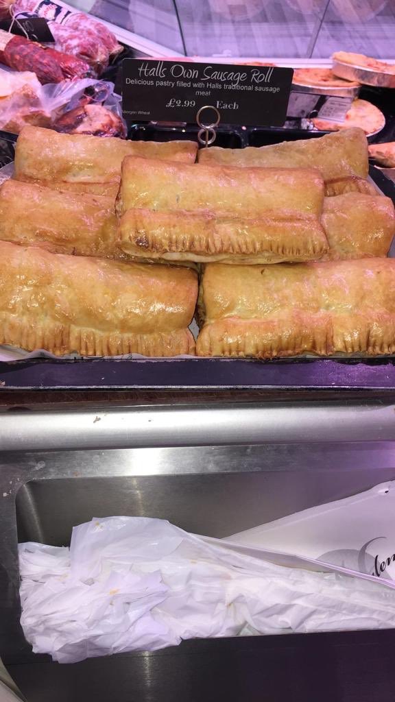 We are OPEN! Come in from the cold ❄️ and warm up with one of our freshly baked Halls Own sausage rolls 😋