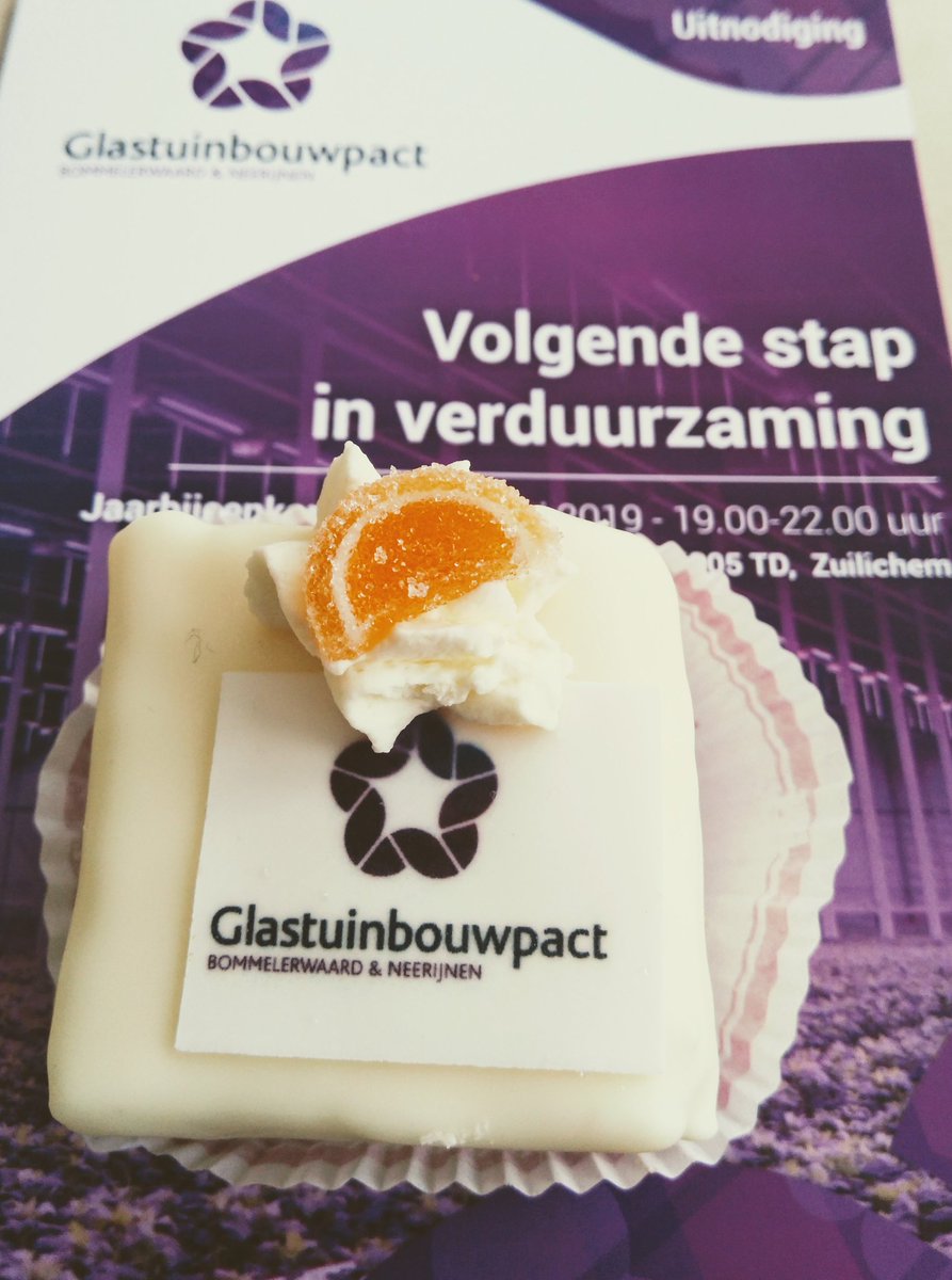 De jaarbijeenkomst werd gisterenavond afgetrapt met een smakelijk gebakje in onze stijl! <a href="/GreenportGld/">Greenport Gelderland</a> #glastuinbouw