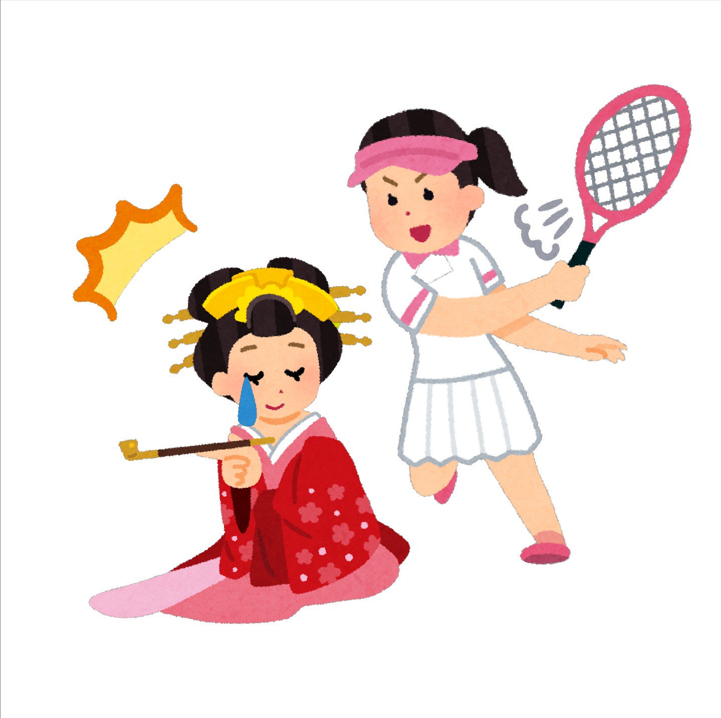まいチクをいらすとやで再現 Dayukoume 再現難易度 使ったイラスト 5枚 テニス選手のイラスト 女性 花魁の イラスト 漫符のイラスト 怒った湯気 驚いた記号 焦った汗 T Co Rpqsuqdv15 Twitter