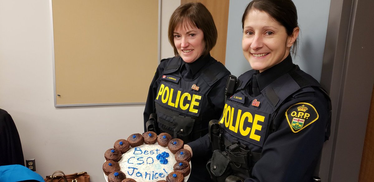 After 18 years in #community services in <a href="/RenfrewCounty/">County of Renfrew</a> and over 30 years with the #OPP, PC Janice Sawbridge is preparing to drive off into the sunset. Happy #Retirement!  ^bd