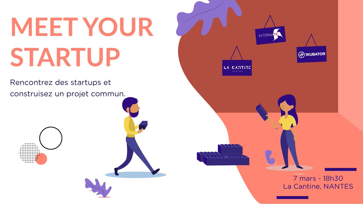 Vous en avez marre d’entreprendre en solitaire ? 😞 Rencontrez vos prochains associés lors de la 2ème édition de #Meetyourstartup à #Nantes le 07/03 🤗🤝Candidatures pour pitcher jusqu’au 15 février ⏰ meetyourstartup.fr