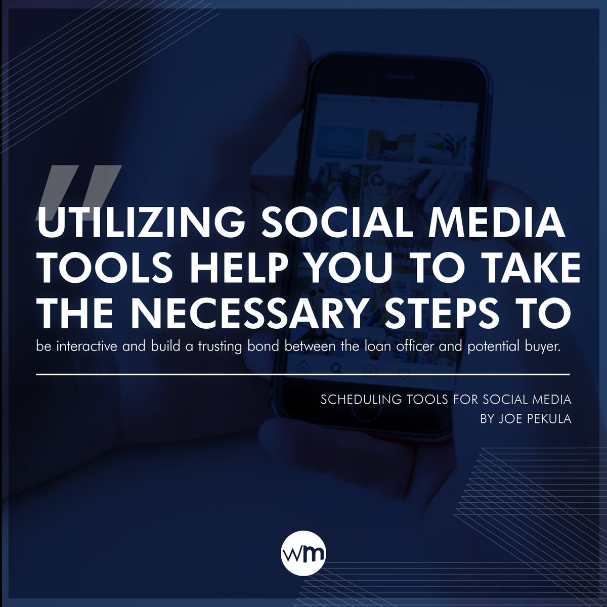 WebMaxco's tweet image. &quot;Utilizing social media tools help you to take the necessary steps to be interactive and build a trusting bond between the loan officer and potential buyer&quot;.  #socialmedia

As quoted by #WebMax Marketing Manager, Joe Pekula, in his latest blog post: bit.ly/2sJnaiS