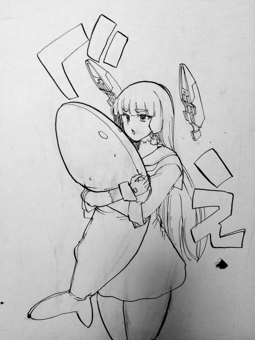 大分違うけど線画 