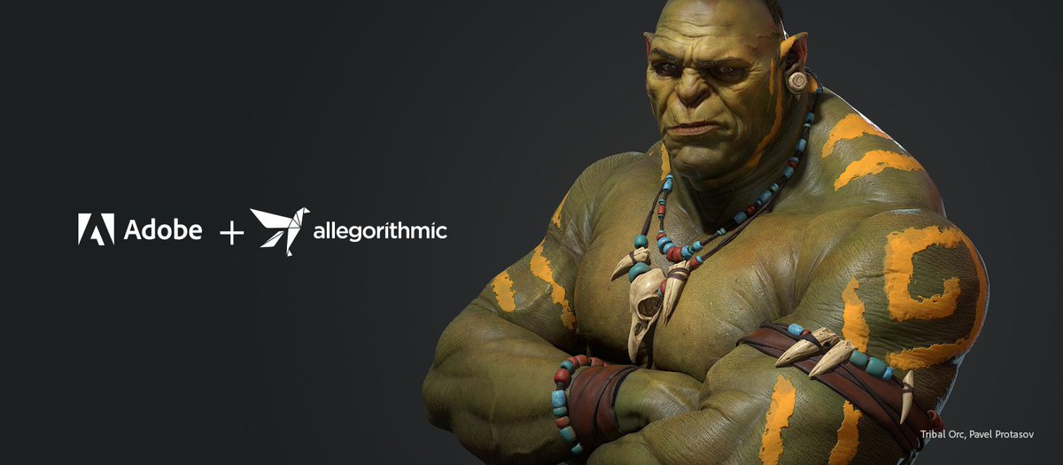 Welcome to the family, <a href="/Allegorithmic/">Allegorithmic</a> &amp; Substance. Together, we’ll empower creators to deliver the next generation of 3D, gaming, and immersive media. adobe.ly/2FSeNcE