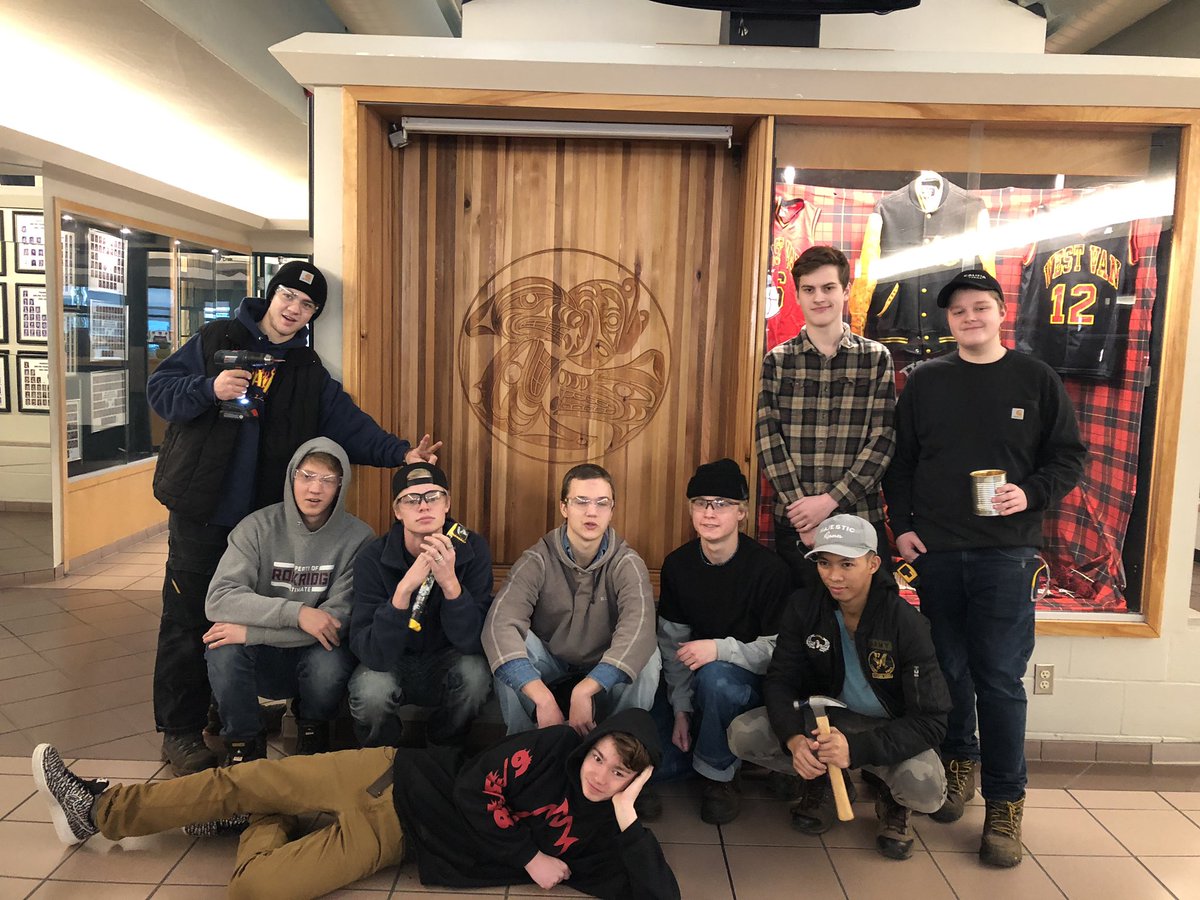 Beautiful display case created by the Train in Trades class <a href="/WestVanSchools/">WestVanSchools</a>  Thank you <a href="/GregCormier3/">Greg Cormier</a>