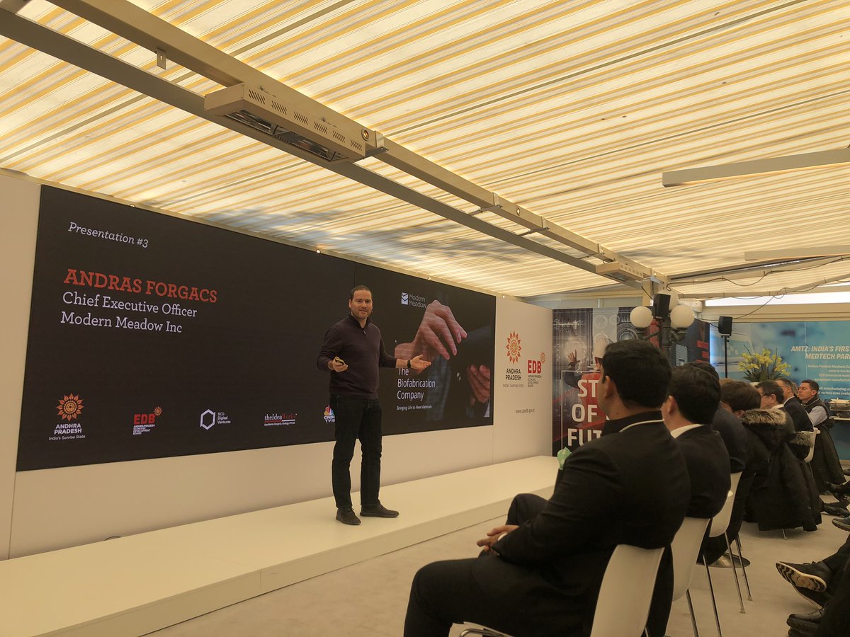 Andras Forgacs (@atforgacs) on Twitter photo Thank you #AndhraPradesh for hosting #techfortomorrow at #WEF2019. Enjoyed discussions and sharing implications for future of materials #biofabrication <a href="/ModernMeadow/">Modern Meadow</a> Thank you #AndhraPradesh for hosting #techfortomorrow at #WEF2019. Enjoyed discussions and sharing implications for future of materials #biofabrication <a href="/ModernMeadow/">Modern Meadow</a>