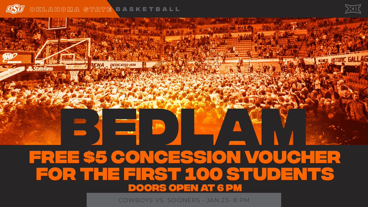 Tonight at 8 p.m. #Bedlam #okstate