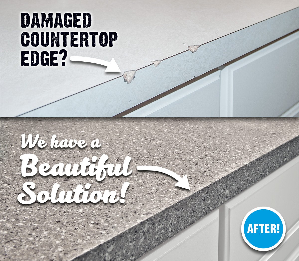 Miracle Method On Twitter Damaged Countertop Edge No Problem