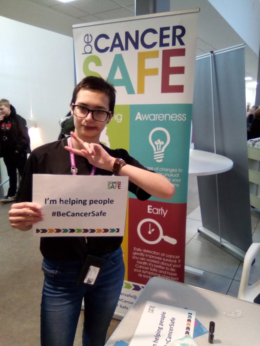 Amy is getting involved with the #SmearForSmear campaign and is raising awareness @ChesterfieldAC! Smear tests can prevent 75% of cervical cancers - spread the  message! #BeCancerSafe