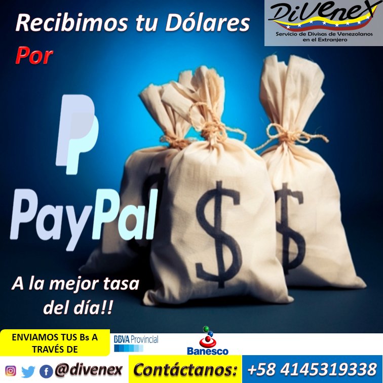 divenex's tweet photo. Cambiamos tu saldo #paypal a la mejor tasa.
.
.
Contactanos por nuestra únicas línea autorizada de atención al cliente:

+584145319338

.
.
Siguenos en instagram, facebook y twitter como @divenex
.
.
.

#divinex #divisas#cambiobolivares #cambiopaypal #paypal #saldopaypal #zelle https://t.co/d516uDnUwV