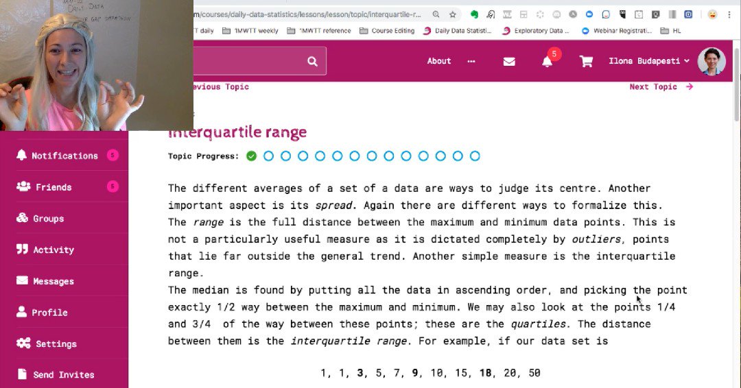 1mwtt's tweet photo. #WinterOfData #DailyData #Week2Day2 Interquartile range
Want to know more about #statistics ? Join https://t.co/gfIt8NJHF0 and study side by side with thousands of like-minded women. Videos, text, subs, quizzes and riddles - all in one place! #womenintech #datascience https://t.co/2xuuBrMTr2