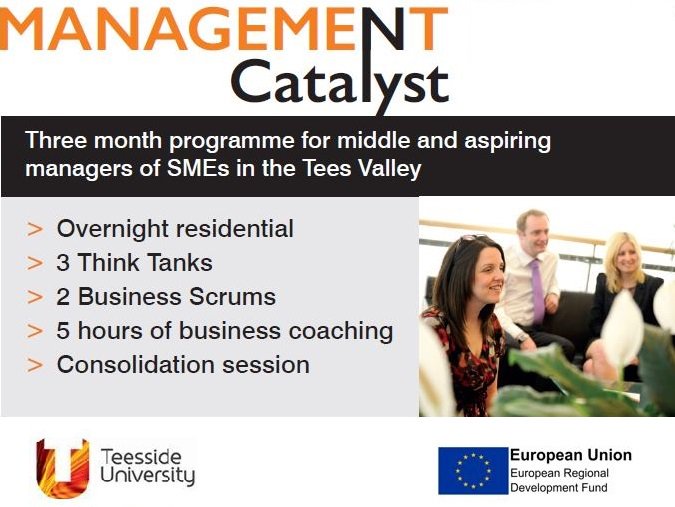 Our next #Fullyfunded* <a href="/TeessideUni/">Teesside University</a> #Leadership &amp; #Development programme for middle/aspiring managers of SME's starts on 12th Feb. Includes overnight residential, workshops, business scrums, coaching plus much more.  
Contact me: a.barras@tees.ac.uk
(Further criteria applies).