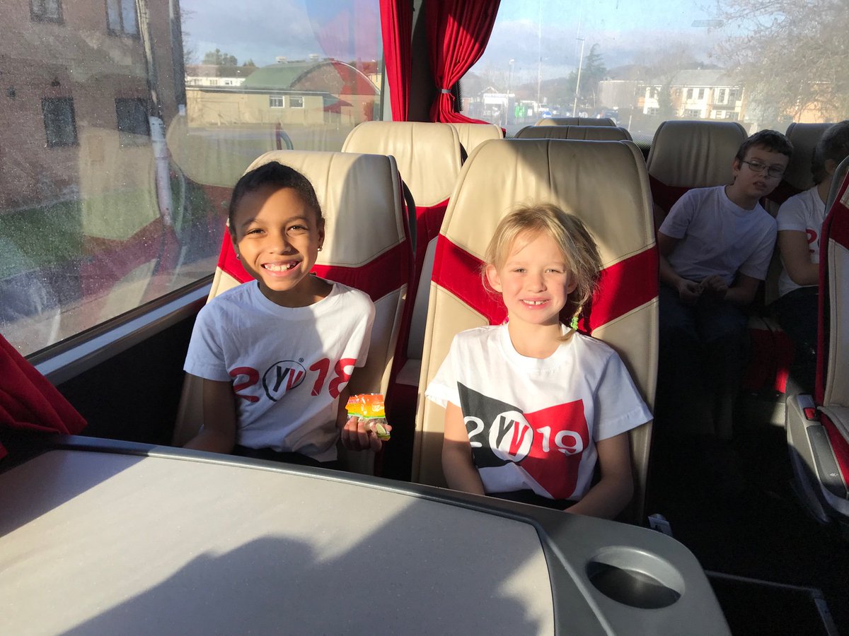 And we are off !! Young voices here we come !! <a href="/YVconcerts/">Young Voices</a> 
@AETAcademies #RemarkableLives