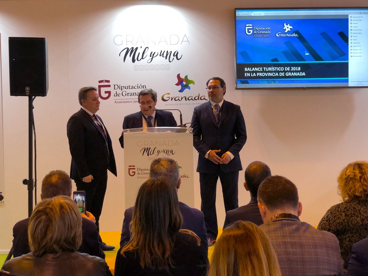 😃Un gran año y grandes datos para el #turismo en #Granada. El presidente de <a href="/dipgra/">Diputación de Granada</a> Pepe Entrena, Diputado de turismo <a href="/turgranada/">Turismo Granada</a> ,Enrique Medina y el presidente de <a href="/HosteleriaGra/">Federación Empresas Hostelería y Turismo Granada</a> Trinitario Betoret a la cabeza del Sector dan fé de otro año récord de crecimiento #GranadaenFitur