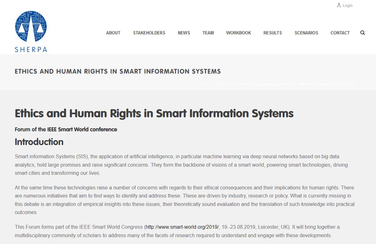 SiennaEthics's tweet photo. Call for papers on Ethics and Human Rights in Smart Information Systems! Join @SiennaEthics, @SHERPA, PANELFIT, @ORBIT and others at @IEEEorg Smart World 👉 https://t.co/9hnjZ0QUlm Deadline 26 April 2019 #SiennaRoboticsAI https://t.co/ILUggquQvY