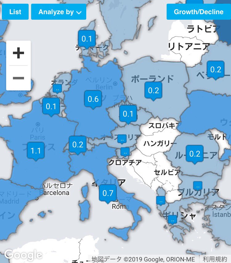 久し振りにやってみたら遂に!オーストリアのフォロワーが!!!! 