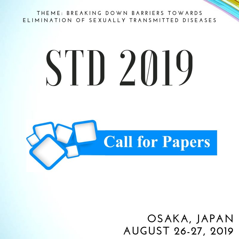 STD2019's tweet photo. Inviting researchers, academicians, students and professionals to participate at #STD2019 this August 26-27 slated at Osaka, #Japan . 

To share your #research views, submit your #abstracts here: https://t.co/jgXMAmJ9wb. 

Mail us at std@pulsusevents.org https://t.co/CjvcqwNUyG