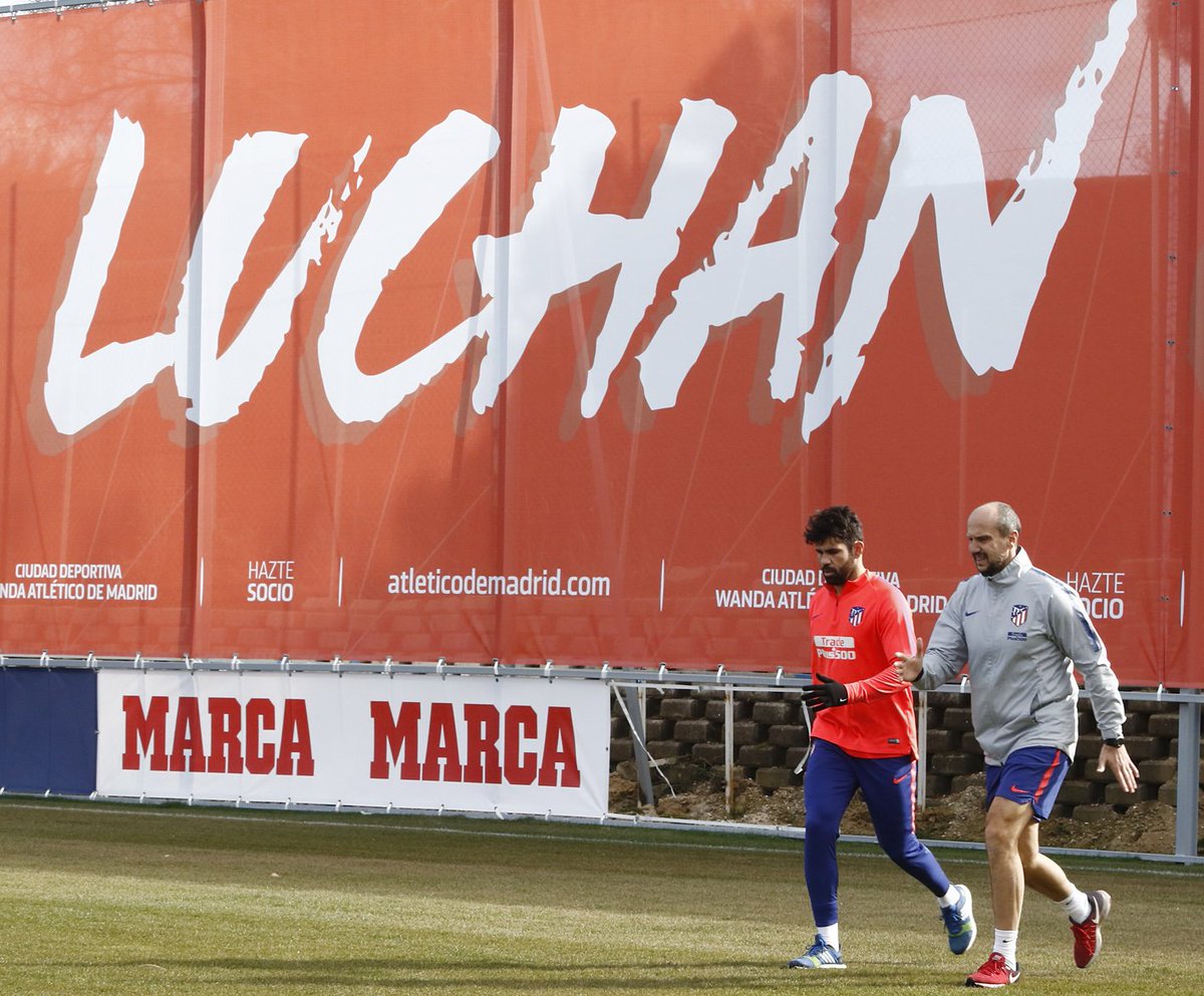 Diego Costa, en la sesión del miércoles (Foto: ATM).