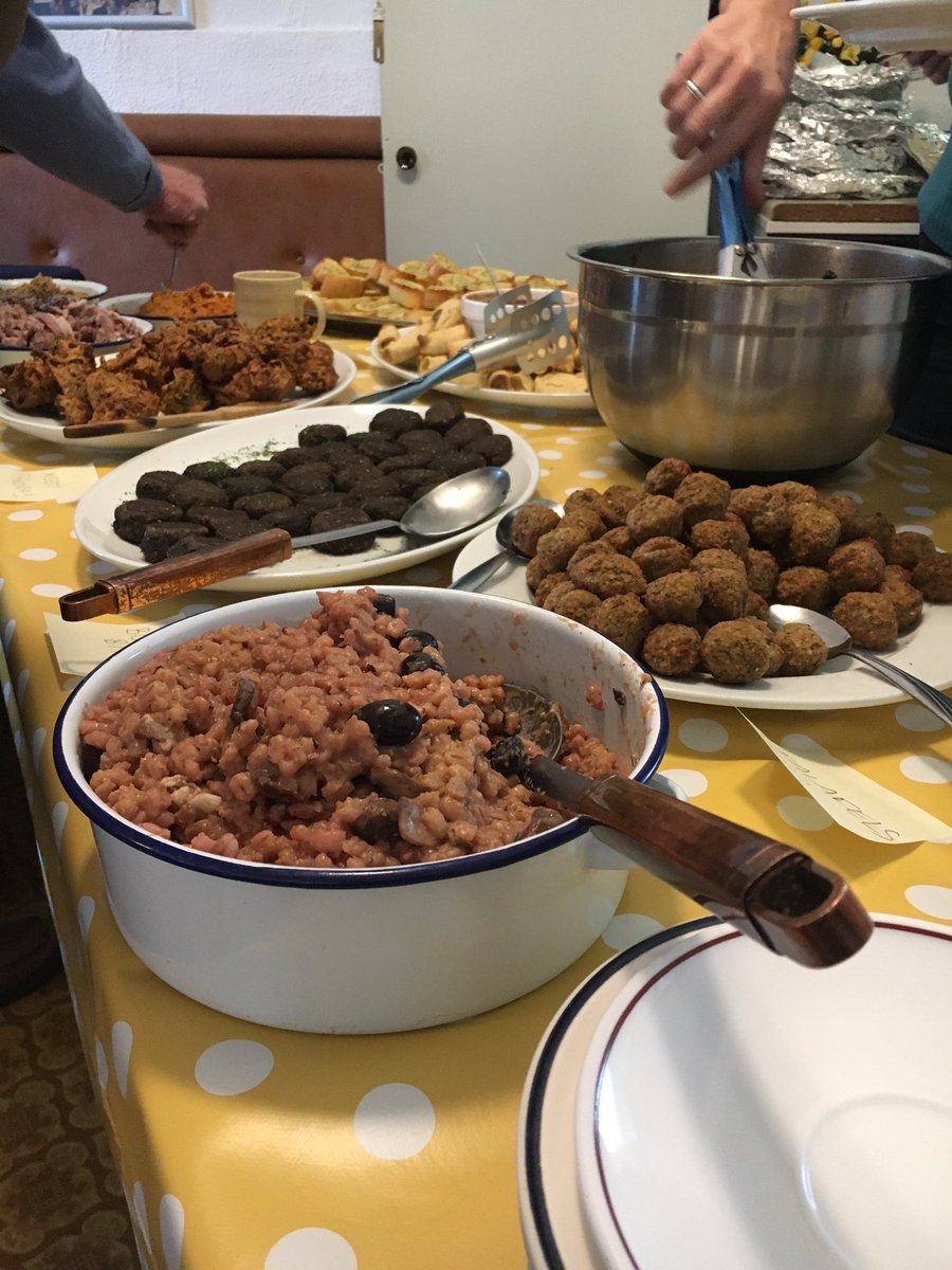 Amazing lunch laid out by the <a href="/grub_kitchen/">Grub Kitchen</a> -- insect pakoras &amp; mealworm hummus. Give it a try!