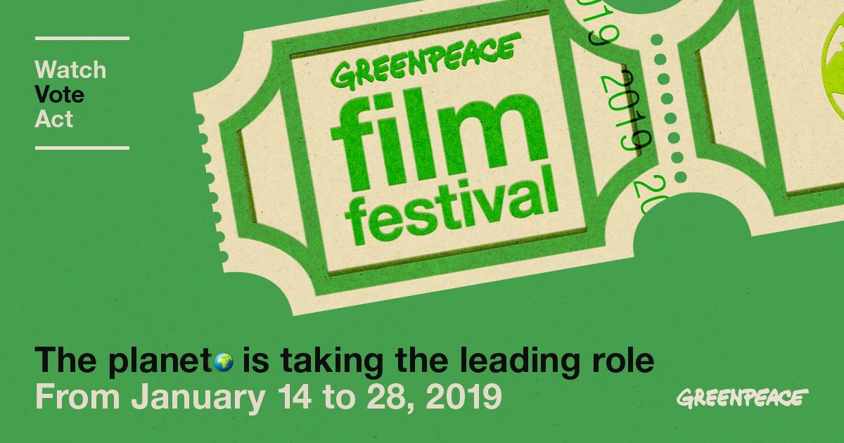 WATCH 15 amazing environmental documentaries.

YOU get to choose the winner! greenpeacefilmfestival.org/en/
