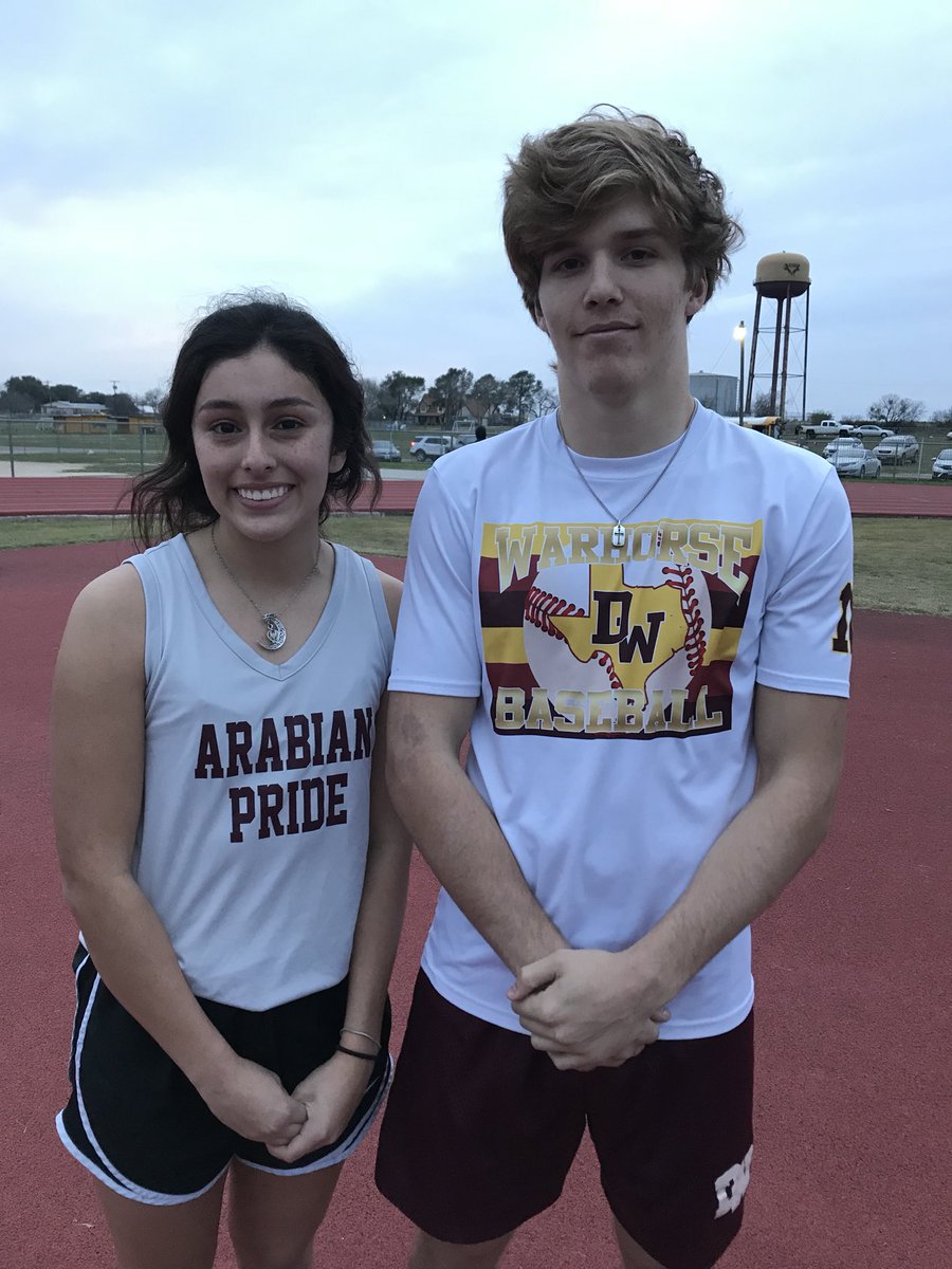 Congrats to DHS Track &amp; Field athletes if the week, Chad Lawson &amp; Mari Murillo! Great senior leadership and work ethic from these two! ❤️