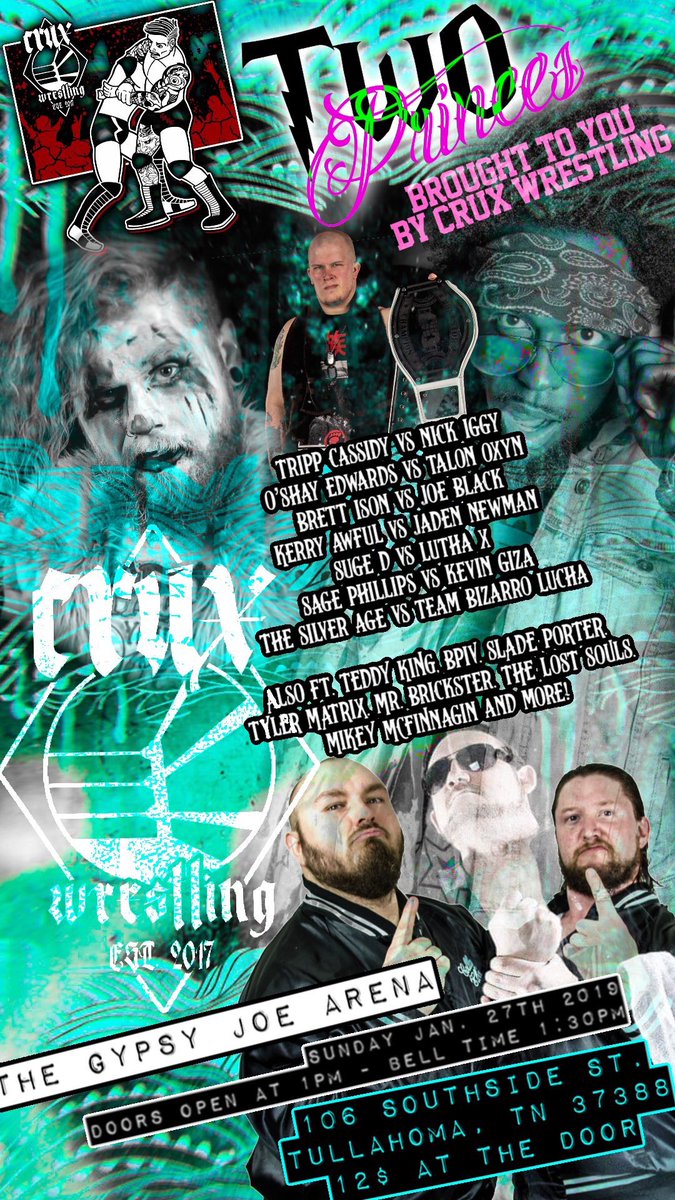 Sunday, <a href="/CruxWrestling/">𝐂𝐫𝐮𝐱 𝐖𝐫𝐞𝐬𝐭𝐥𝐢𝐧𝐠 𝐆𝐲𝐦 • 𝔈𝔰𝔱. 2017</a> in Tullahoma, TN. I’m defending my <a href="/pwfofficialpro/">Pro Wrestling Freedom 📲</a> Tri State Championship against <a href="/kevin_giza/">Kevin Giza</a>. Even with PWF being on hiatus, I’ll still represent them by defending the belt wherever I go!