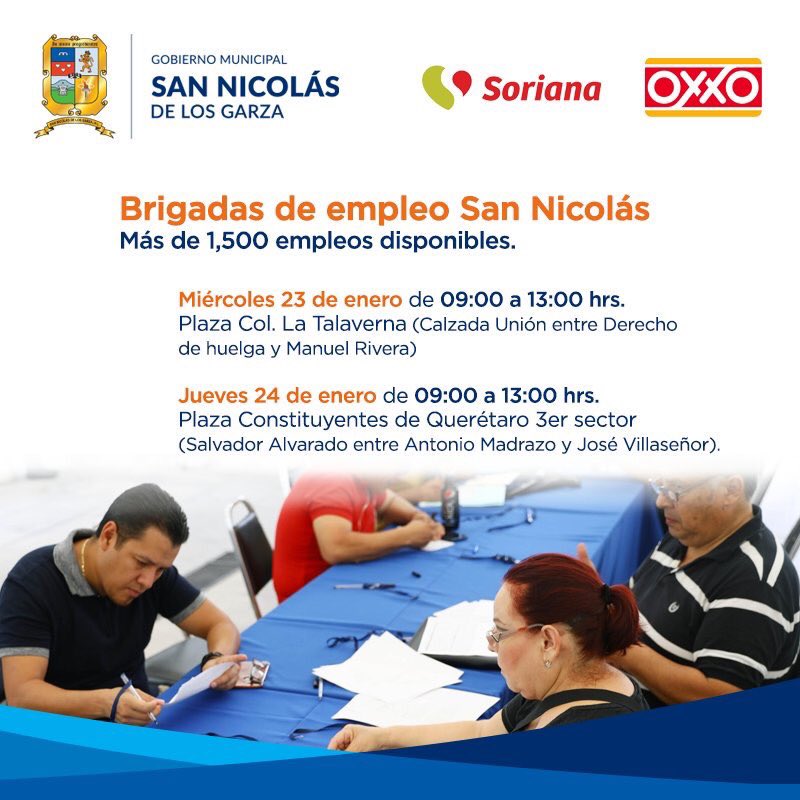 ¿Buscas empleo? Asiste a la Brigada que se organiza con empresas la próxima semana. Comparte! <a href="/robertolongoria/">El Rob de PolancoⓂ️</a> <a href="/blancoduran/">José Jesús Blanco Durán</a> <a href="/C_delaFuente/">Chris</a> @SoyKarlaGarza <a href="/cicmty/">CIC</a>